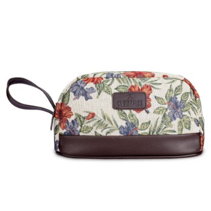 Picture of The Clownfish Travel Pouch Toiletry Bag Shaving Kit Bag for Men Toiletry Bag for Women Toiletry Bag for Men Travel Kit for Men Travel Pouch for Men Travel Kit Jolly Series (Maroon-Floral)