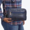 Picture of The Clownfish Multipurpose Travel Pouch Money Cash Pouch Wrist Handbag with Wrist Belt (Blue)
