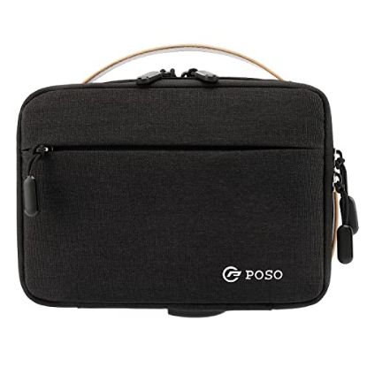 Picture of POSO Electra Travel Cable Organizer Hard Disk Case Electronic Accessories Digital Storage Bag Mobile Pouch with USB Charging Port (Black)