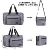 Picture of The Clownfish Rebecca Series 25 litres Polyester Convertible Travel Duffle Bag Weekender Bag Crossbody Sling Bag (Dark Grey)