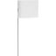 Picture of Presco 2"X3" 18" Wire White Stake Flag Part# - 2318W