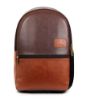 Picture of THE CLOWNFISH Agile Unisex 25 liter Vegan Leather Casual Backpack (Umber Brown)