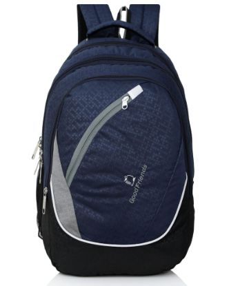 Picture of GOOD FRIENDS Water Resistant 40L Laptop Backpack/School Bag//Backpack/College Bag for Men/Women (Navy Blue)