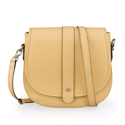 Picture of MAI SOLI Madonna Genuine Leather Crossbody Sling Bag for Girls and Women with Flap Closure & Detachable Straps (Lime Yellow)