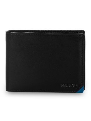 Picture of MaiSoli RFID Protected Men Bifold Wallet with Coin Pocket - Black/Blue
