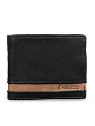 Picture of Mai Soli Black Genuine Leather Men's Wallet (MW-3559)