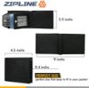 Picture of Zipline Men's Premium Leather Wallet for Office/Business/Travel/Casual use (Black)