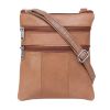 Picture of K London Medium Sized Real Leather Messenger Sling Bag Unisex Cross Body Bag for Men,Women & Girls (Tan) (17003_tan)