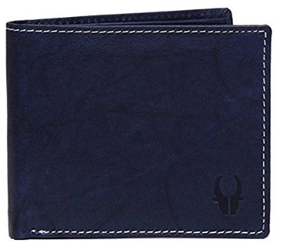 Picture of WildHorn® Blue High Quality Stylish Genuine Men?s Leather Wallet