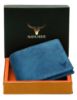 Picture of NAPA HIDE Leather Wallet for Men I Handcrafted I Credit/Debit Card Slots I 2 Currency Compartments I 2 Secret Compartments (Blue Hunter)
