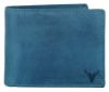 Picture of NAPA HIDE Leather Wallet for Men I Handcrafted I Credit/Debit Card Slots I 2 Currency Compartments I 2 Secret Compartments (Blue Hunter)