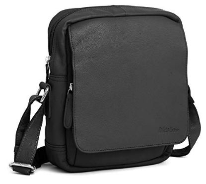Picture of WILDHORN® Genuine Leather Ladies Sling Bag | Crossbody Bag | Hand Bag |Shoulder Bag with Adjustable Strap for Girls & Women (BLACK)