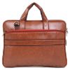 Picture of Bagneeds Men's. Women's PU Leather 15.6 inch Messenger Sling Office Shoulder Travel Organizer Bag (L, 32 X W, 6cm x H, 42cm, Brown, Tan)