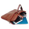 Picture of Bagneeds Men's. Women's PU Leather 15.6 inch Messenger Sling Office Shoulder Travel Organizer Bag (L, 32 X W, 6cm x H, 42cm, Brown, Tan)