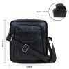 Picture of Bagneeds Stylish PU Leather Sling Cross Body Travel Office Business Messenger One Side Shoulder Bag for Men Women(25cmx8cmx26cm) (Black)