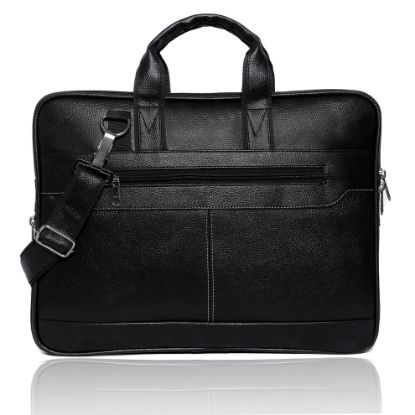Picture of Bagneeds® Men's Black Synthetic Leather Best Laptop Messenger Bag for Men and Women