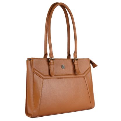 Picture of HAMMONDS FLYCATCHER Women Laptop Bag - Genuine Leather Shoulder Messenger Bag for Office - Stylish Cognac Executive Bag for Women - Fits 14 Inch Laptop/MacBook - Water Resistant - Handcrafted Design