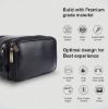 Picture of HAMMONDS FLYCATCHER Genuine Leather Toiletry Bag for Men and Women - Travel Organizer with Multiple Compartments, Black Kit Bag for Shaving, Toiletries, and Grooming - Shaving Kit Bag for Men