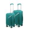 Picture of THE CLOWNFISH Combo of 2 Denzel Series Luggage Polypropylene Hard Case Suitcases Eight Wheel Trolley Bags with TSA Lock- Teal (Medium 66 cm-26 inch, Small 56 cm-22 inch)
