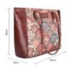 Picture of THE CLOWNFISH Valentine Printed Handicraft Fabric & Faux Leather Handbag for Women Office Bag Ladies Shoulder Bag Tote for Women College Girls (Multicolour-Mandala Art)