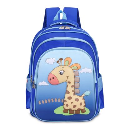 Picture of THE CLOWNFISH KidVenture Series Polyester 22 Litres Kids Backpack School Bag Daypack Sack Picnic Bag for Tiny Tots Child Age 5-7 years (Cobalt Blue)