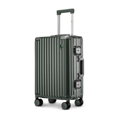 Picture of THE CLOWNFISH Stark Series Luggage Polycarbonate Hard Case Suitcase Eight Wheel Trolley Bag with Double TSA Locks- Forest Green (Small Size, 57 cm-22 inch)