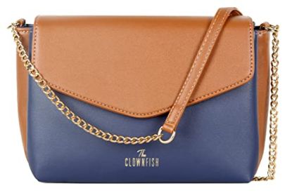 Picture of The Clownfish Annabelle Handbag for Women Office Bag Ladies Shoulder Bag Tote For Women College Girls (Blue)