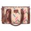 Picture of THE CLOWNFISH Lorna Printed Handicraft Fabric Handbag for Women Office Bag Ladies Shoulder Bag Tote For Women College Girls (Cream)