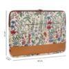 Picture of The Clownfish Python Faux Leather with Tapestry Fabric Unisex 17 inch Tablet Case Laptop Sleeve (Flax)
