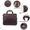 Picture of The Clownfish Milan Series Laptop Briefcase for 14 inch Laptops, Laptop Bags (Wood Brown)