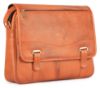 Picture of The Clownfish Envoy Genuine Leather 14 inch Laptop Briefcase (Honey Brown)