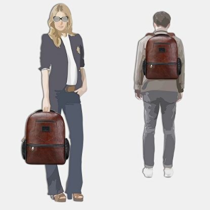 Picture of The Clownfish Signature Series 25 litres Laptop Bag / Travel Backpack / School Bag (Dark Brown)