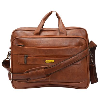 Picture of Blowzy Men Women Laptop Shoulder Bag Notebook Messenger Bag Laptop Sleeve Bag for MacBook Laptop Briefcase (Tan)