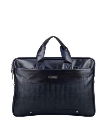 Picture of Zipline Office Faux Leather laptop bag for Men - Fits 14/15.6/16 inch Laptop Messenger Bags For Mens (1-Blue Bag)