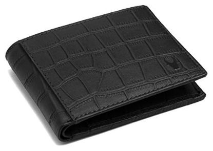 Picture of WildHorn® 100% Genuine High Quality Mens Leather Wallet (Black Croco)