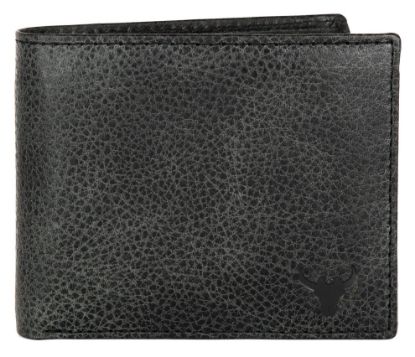 Picture of NAPA HIDE Leather Wallet for Men I Handcrafted I Credit/Debit Card Slots I 2 Currency Compartments I 2 Secret Compartments (Black Mio)
