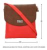 Picture of K London Medium Sized Casual Artificial Leather Handbag/Sling Bag for Women & Girls (Red,Brown) (1305_Red)