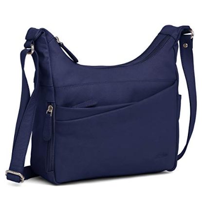 Picture of Kattee Angelica by WildHorn® Upper Grain Genuine Leather Ladies Shoulder bag | Crossbody Bag | Sling Bag with Adjustable Strap for Women (Blue)