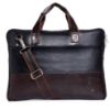 Picture of Bagneeds® Laptop Bag Vegan Leather Office Messenger Bag Slim & Styles for men's (Black-Brown)