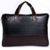 Picture of Bagneeds® Laptop Bag Vegan Leather Office Messenger Bag Slim & Styles for men's (Black-Brown)