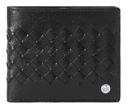 Picture of eske Kurt Genuine Leather Mens Bifold Wallet - Checked Pattern - 7 Card Holders