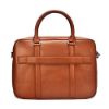Picture of Eske Giotto Men's Leather Office Laptop Bag With Shoulder Strap And Double Handle For 15 Inch Laptop, Tan