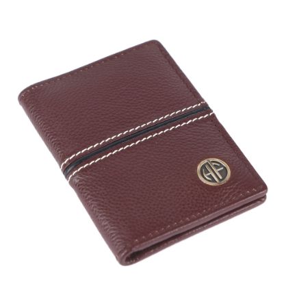 Picture of HAMMONDS FLYCATCHER Card Holder Wallet for Men and Women - Genuine Leather - RFID Protected - 6 Slots for ATM Credit/Debit Card - Redhood Brown - Slim Bi-Fold Card Wallet - ATM Card Holder for Men