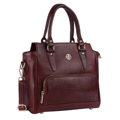 Picture of HAMMONDS FLYCATCHER Handbags for Women - Genuine Leather Stylish Sling Bag - 2 Main Compartments, Detachable & Adjustable Shoulder Strap - Ladies Purse, and Ladies Hand bag for Women - Brown
