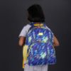 Picture of THE CLOWNFISH Cosmic Critters Series Printed Polyester 15 Litres Standard Backpack Unisex School Bag Daypack Casual Backpack Picnic Bag For Tiny Tots Boys & Girls. Age 5-7 Years (Blue),Medium