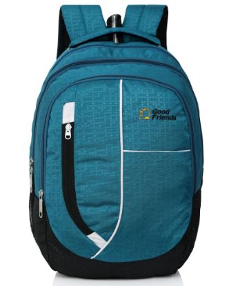 Picture of GOOD FRIENDS Waterproof Laptop Backpack/Office Bag/School Bag/College Bag/Business Bag/Travel Bag (LT Blue)