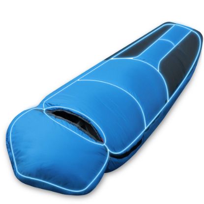Picture of Trajectory Sleeping Bag for Travel Camping Hiking and Trekking with Secret Wallet Pocket Comes with 2 Years Warranty for Height Upto 6’2” feet (Blue All Season)