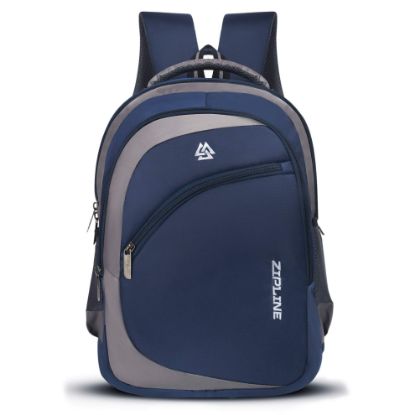 Picture of Zipline Stylish Casual 36L Backpack School College Bag For Men Women Boys & Girls (1-Medium Blue Bag)