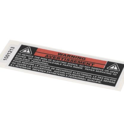Picture of Antunes Label, Shock Hazard Part# 1001213