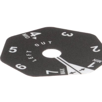 Picture of Antunes Left Hinge Cam Label Part# 1001502